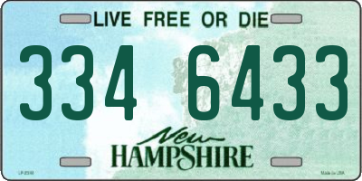 NH license plate 3346433