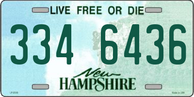 NH license plate 3346436