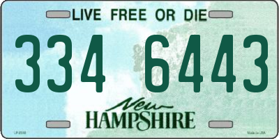 NH license plate 3346443