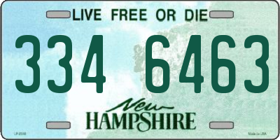 NH license plate 3346463
