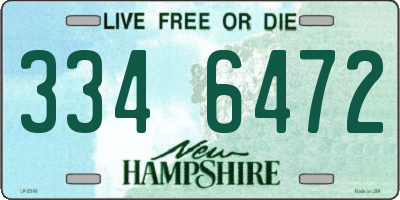 NH license plate 3346472