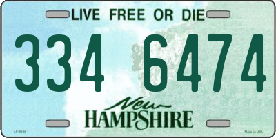 NH license plate 3346474