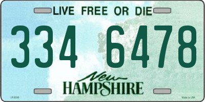 NH license plate 3346478