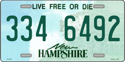NH license plate 3346492