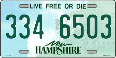 NH license plate 3346503