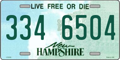 NH license plate 3346504