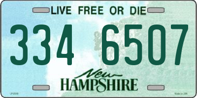 NH license plate 3346507