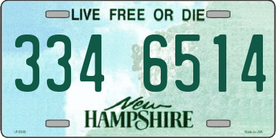 NH license plate 3346514