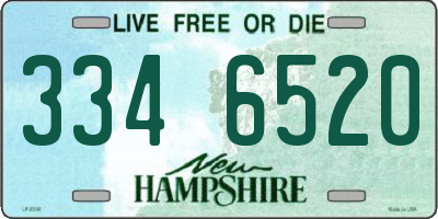 NH license plate 3346520