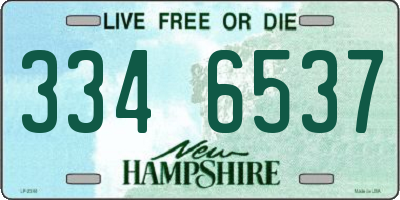 NH license plate 3346537