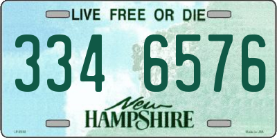 NH license plate 3346576