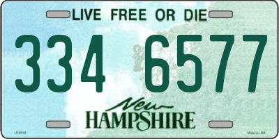 NH license plate 3346577