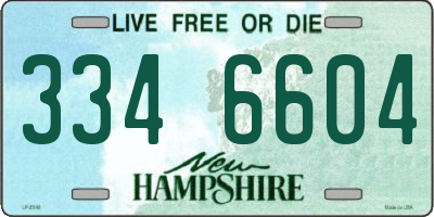 NH license plate 3346604