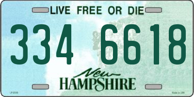 NH license plate 3346618