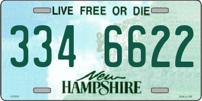 NH license plate 3346622