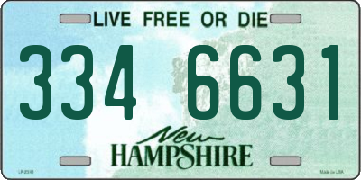 NH license plate 3346631
