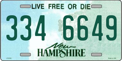 NH license plate 3346649