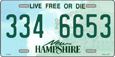 NH license plate 3346653