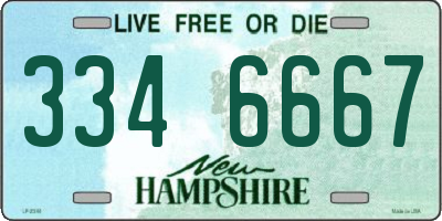 NH license plate 3346667