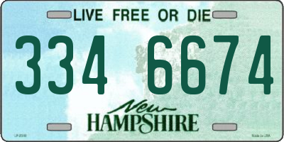NH license plate 3346674