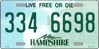 NH license plate 3346698