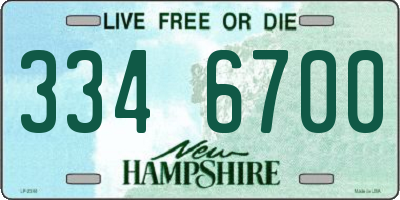 NH license plate 3346700