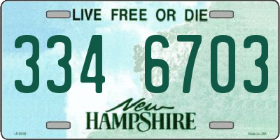 NH license plate 3346703