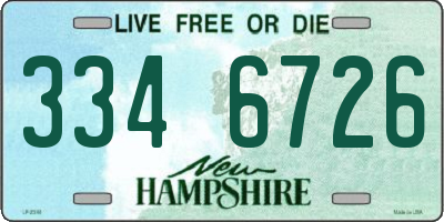NH license plate 3346726