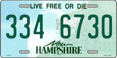 NH license plate 3346730