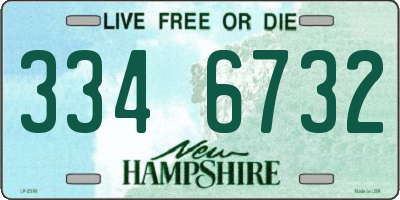 NH license plate 3346732