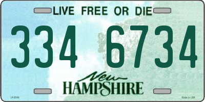 NH license plate 3346734