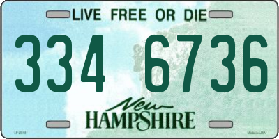 NH license plate 3346736