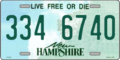 NH license plate 3346740