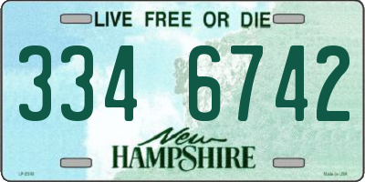 NH license plate 3346742