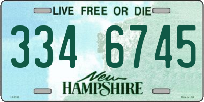 NH license plate 3346745