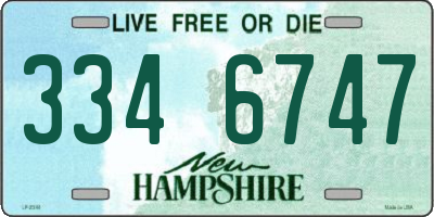 NH license plate 3346747