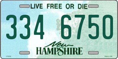 NH license plate 3346750
