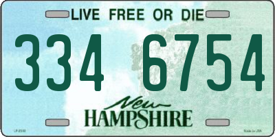 NH license plate 3346754