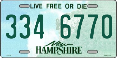 NH license plate 3346770