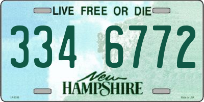 NH license plate 3346772