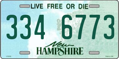NH license plate 3346773