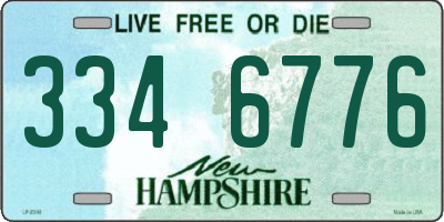 NH license plate 3346776