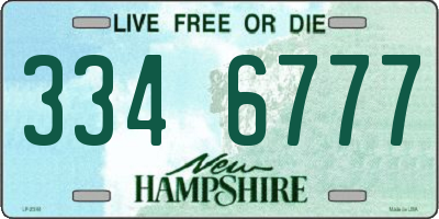 NH license plate 3346777