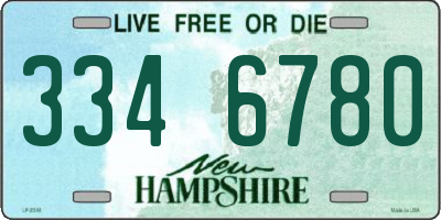 NH license plate 3346780