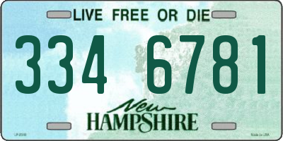 NH license plate 3346781