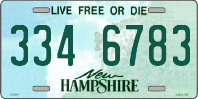 NH license plate 3346783