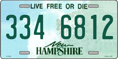 NH license plate 3346812