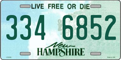 NH license plate 3346852