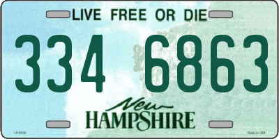 NH license plate 3346863
