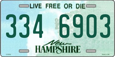 NH license plate 3346903